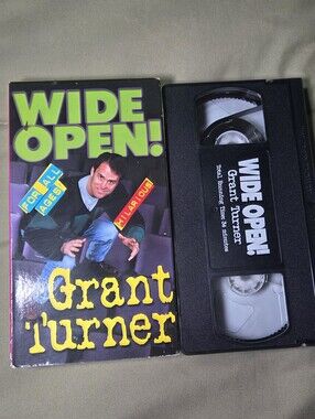 Grant Turner Wide Open! Comedy VHS Tape Family Friendly Untested